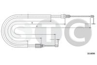 STC T483072 - Cable de accionamiento, freno de estacionamiento