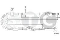 STC T483344 - Cable de accionamiento, freno de estacionamiento