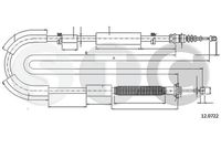 STC T481368 - Cable de accionamiento, freno de estacionamiento