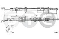 STC T481778 - Cable de accionamiento, freno de estacionamiento