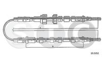 STC T481781 - Cable de accionamiento, freno de estacionamiento