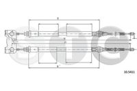 STC T481837 - Cable de accionamiento, freno de estacionamiento