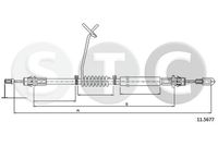 STC T481866 - Cable de accionamiento, freno de estacionamiento