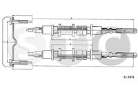 STC T482488 - Cable de accionamiento, freno de estacionamiento