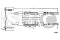 STC T482497 - Cable de accionamiento, freno de estacionamiento