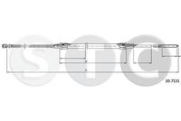 STC T483729 - Cable de accionamiento, freno de estacionamiento