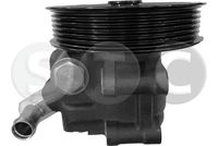 STC T450352 - Tipo de servicio: hidráulico<br>Restricción de fabricante: VISTEON<br>Número de nervaduras: 6<br>poleas - Ø [mm]: 116<br>Altura [mm]: 114<br>Ø entrada [mm]: 18<br>Ø salida [mm]: 16<br>Especificación: Salida izquierda<br>