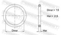 FEBEST RINGFL034PCS1 - Junta tórica, inyector