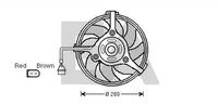 EACLIMA 33V02008 - Técnica conexión: Redondo<br>Potencia nominal [W]: 140<br>Restricción de fabricante: VALEO<br>Diámetro [mm]: 280<br>Material: Plástico<br>Calefacción / Refrigeración: Ventilador simple<br>Artículo complementario / información complementaria 2: sin bastidor de ventilador radiador (armazón)<br>Versión: Sin regulador<br>