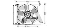 EACLIMA 33V54004 - Tensión [V]: 12<br>Potencia nominal [W]: 240<br>ID del modelo de conector: FTK-1016<br>Artículo complementario / información complementaria 2: con bastidor radiador (armazón)<br>Diámetro [mm]: 360<br>Calefacción / Refrigeración: Ventilador simple<br>