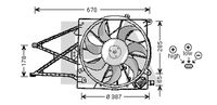 EACLIMA 33V54009 - Potencia nominal [W]: 200<br>Restricción de fabricante: BOSCH<br>Diámetro [mm]: 310<br>Material: Plástico<br>Calefacción / Refrigeración: Ventilador simple<br>Sentido de giro: Sentido de giro a la derecha (horario)<br>Artículo complementario / información complementaria 2: sin bastidor de ventilador radiador (armazón)<br>Versión: Con regulador<br>