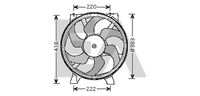 EACLIMA 33V60002 - Potencia nominal [W]: 210<br>Diámetro [mm]: 383<br>Material: Plástico<br>Versión: Sin regulador<br>