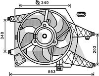 EACLIMA 33V60025 - Potencia nominal [W]: 200<br>Diámetro [mm]: 340<br>Material: Plástico<br>Calefacción / Refrigeración: Ventilador simple<br>Artículo complementario / información complementaria 2: sin bastidor de ventilador radiador (armazón)<br>Versión: Sin regulador<br>