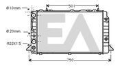 EACLIMA 31R02025 - Radiador, refrigeración del motor