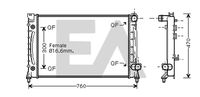 EACLIMA 31R02091 - Radiador, refrigeración del motor