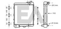 EACLIMA 31R02070 - Diámetro de salida 1 [mm]: 32<br>Calidad: Premium<br>Diámetro de entrada 1 [mm]: 32<br>Tipo radiador: Aletas refrigeración unidas mecánicamente<br>Restricción de fabricante: AKG<br>Profundidad de red [mm]: 34<br>Longitud de red [mm]: 470<br>Ancho de red [mm]: 378<br>Material: Aluminio<br>Material: Plástico<br>