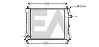 EACLIMA 31R05018 - Diámetro de salida 1 [mm]: 28<br>Calidad: Premium<br>Diámetro de entrada 1 [mm]: 28<br>Tipo radiador: Aletas refrigeración unidas mecánicamente<br>Restricción de fabricante: CALSONIC<br>Profundidad de red [mm]: 23<br>Longitud de red [mm]: 525<br>Ancho de red [mm]: 378<br>Material: Cobre<br>Material: Plástico<br>