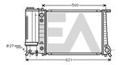 EACLIMA 31R07049 - Radiador, refrigeración del motor