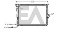 EACLIMA 31R07092 - Diámetro de salida 1 [mm]: 38<br>Calidad: Premium<br>Diámetro de entrada 1 [mm]: 38<br>Tipo radiador: Aletas refrigeración soldadas<br>Técnica conexión: Conexi�n r�pida<br>Restricción de fabricante: MODINE<br>Profundidad de red [mm]: 28<br>Longitud de red [mm]: 580<br>Ancho de red [mm]: 488<br>Material: Aluminio<br>Material: Plástico<br>