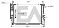 EACLIMA 31R07038 - Radiador, refrigeración del motor