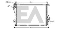 EACLIMA 31R07129 - Radiador, refrigeración del motor