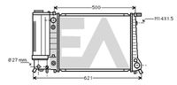 EACLIMA 31R07033 - Diámetro de salida 1 [mm]: 40<br>Calidad: Premium<br>Diámetro de entrada 1 [mm]: 40<br>Tipo radiador: Aletas refrigeración soldadas<br>Profundidad de red [mm]: 32<br>Longitud de red [mm]: 438<br>Ancho de red [mm]: 328<br>Material: Aluminio<br>Material: Plástico<br>