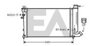 EACLIMA 31R10066 - Diámetro de salida 1 [mm]: 40<br>Calidad: Premium<br>Diámetro de entrada 1 [mm]: 40<br>Tipo radiador: Aletas refrigeración soldadas<br>Técnica conexión: Conexi�n r�pida<br>Restricción de fabricante: ORDONEZ<br>Profundidad de red [mm]: 32<br>Longitud de red [mm]: 667<br>Ancho de red [mm]: 358<br>Material: Cobre<br>Material: Plástico<br>