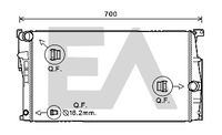 EACLIMA 31R07112 - Diámetro de salida 1 [mm]: 38,5<br>Calidad: Premium<br>Diámetro de entrada 1 [mm]: 38,5<br>Tipo radiador: Aletas refrigeración soldadas<br>Técnica conexión: Conexi�n r�pida<br>Restricción de fabricante: VALEO<br>Profundidad de red [mm]: 32<br>Longitud de red [mm]: 600<br>Ancho de red [mm]: 346<br>Material: Aluminio<br>Material: Plástico<br>