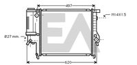 EACLIMA 31R07054 - Diámetro de salida 1 [mm]: 40<br>Calidad: Premium<br>Diámetro de entrada 1 [mm]: 40<br>Tipo radiador: Aletas refrigeración soldadas<br>Profundidad de red [mm]: 32<br>Longitud de red [mm]: 440<br>Ancho de red [mm]: 328<br>Material: Aluminio<br>Material: Plástico<br>