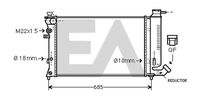 EACLIMA 31R10066 - Diámetro de salida 1 [mm]: 40<br>Calidad: Premium<br>Diámetro de entrada 1 [mm]: 40<br>Tipo radiador: Aletas refrigeración soldadas<br>Técnica conexión: Conexi�n r�pida<br>Restricción de fabricante: ORDONEZ<br>Profundidad de red [mm]: 32<br>Longitud de red [mm]: 667<br>Ancho de red [mm]: 358<br>Material: Cobre<br>Material: Plástico<br>