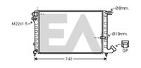 EACLIMA 31R10085 - Diámetro de salida 1 [mm]: 41<br>Calidad: ALTERNATIVO<br>Diámetro de entrada 1 [mm]: 40<br>Tipo radiador: Aletas refrigeración unidas mecánicamente<br>Técnica conexión: Conexi�n r�pida<br>Restricción de fabricante: ORDONEZ<br>Profundidad de red [mm]: 34<br>Longitud de red [mm]: 610<br>Ancho de red [mm]: 378<br>Material: Aluminio<br>Material: Plástico<br>