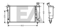 EACLIMA 31R10099 - Diámetro de salida 1 [mm]: 32<br>Calidad: ALTERNATIVO<br>Diámetro de entrada 1 [mm]: 32<br>Tipo radiador: Aletas refrigeración unidas mecánicamente<br>Profundidad de red [mm]: 34<br>Longitud de red [mm]: 530<br>Ancho de red [mm]: 322<br>Material: Aluminio<br>Material: Plástico<br>