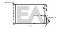 EACLIMA 31R10047 - Diámetro de salida 1 [mm]: 40<br>Calidad: Premium<br>Diámetro de entrada 1 [mm]: 40<br>Tipo radiador: Aletas refrigeración unidas mecánicamente<br>Restricción de fabricante: VALEO<br>Profundidad de red [mm]: 34<br>Longitud de red [mm]: 640<br>Ancho de red [mm]: 415<br>Material: Aluminio<br>Material: Plástico<br>