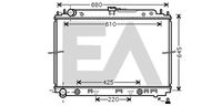 EACLIMA 31R18187 - Diámetro de salida 1 [mm]: 35<br>Calidad: Premium<br>Diámetro de entrada 1 [mm]: 35<br>Tipo radiador: Aletas refrigeración soldadas<br>Restricción de fabricante: CALSONIC<br>Profundidad de red [mm]: 36<br>Longitud de red [mm]: 600<br>Ancho de red [mm]: 710<br>Material: Aluminio<br>Material: Plástico<br>