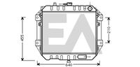 EACLIMA 31R19035 - Diámetro de salida 1 [mm]: 38<br>Calidad: Premium<br>Diámetro de entrada 1 [mm]: 38<br>Tipo radiador: Aletas refrigeración soldadas<br>Profundidad de red [mm]: 34<br>Longitud de red [mm]: 400<br>Ancho de red [mm]: 525<br>Material: Cobre<br>Material: Latón<br>