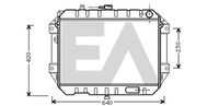 EACLIMA 31R19027 - Diámetro de salida 1 [mm]: 38<br>Calidad: Premium<br>Diámetro de entrada 1 [mm]: 38<br>Tipo radiador: Aletas refrigeración soldadas<br>Profundidad de red [mm]: 28<br>Longitud de red [mm]: 400<br>Ancho de red [mm]: 528<br>Material: Cobre<br>Material: Latón<br>