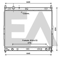 EACLIMA 31R20024 - Radiador, refrigeración del motor