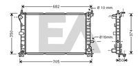 EACLIMA 31R22084 - Radiador, refrigeración del motor