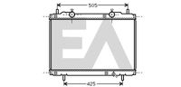 EACLIMA 31R25034 - Diámetro de salida 1 [mm]: 35<br>Calidad: Premium<br>Diámetro de entrada 1 [mm]: 35<br>Tipo radiador: Aletas refrigeración unidas mecánicamente<br>Profundidad de red [mm]: 34<br>Longitud de red [mm]: 510<br>Ancho de red [mm]: 416<br>Material: Cobre<br>Material: Plástico<br>