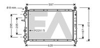 EACLIMA 31R25078 - Radiador, refrigeración del motor