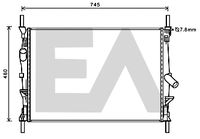 EACLIMA 31R22137 - Diámetro de salida 1 [mm]: 33<br>Calidad: ALTERNATIVO<br>Diámetro de entrada 1 [mm]: 33<br>Tipo radiador: Aletas refrigeración unidas mecánicamente<br>Restricción de fabricante: VISTEON<br>Profundidad de red [mm]: 34<br>Longitud de red [mm]: 770<br>Ancho de red [mm]: 370<br>Material: Aluminio<br>Material: Plástico<br>