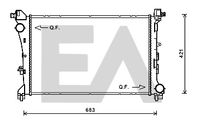 EACLIMA 31R25067 - Radiador, refrigeración del motor