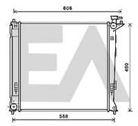 EACLIMA 31R28084 - Diámetro de salida 1 [mm]: 35<br>Calidad: Premium<br>Diámetro de entrada 1 [mm]: 35<br>Tipo radiador: Aletas refrigeración soldadas<br>Restricción de fabricante: HALLA<br>Profundidad de red [mm]: 16<br>Longitud de red [mm]: 486<br>Ancho de red [mm]: 480<br>Material: Aluminio<br>Material: Plástico<br>