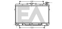 EACLIMA 31R28121 - Diámetro de salida 1 [mm]: 32<br>Calidad: ALTERNATIVO<br>Diámetro de entrada 1 [mm]: 32<br>Tipo radiador: Aletas refrigeración soldadas<br>Restricción de fabricante: HALLA<br>Profundidad de red [mm]: 16<br>Longitud de red [mm]: 378<br>Ancho de red [mm]: 669<br>Material: Aluminio<br>Material: Plástico<br>