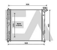 EACLIMA 31R28082 - Restricción de fabricante: DOOWON<br>Longitud de red [mm]: 488<br>Ancho de red [mm]: 480<br>Profundidad de red [mm]: 16<br>Material: Aluminio<br>Material: Plástico<br>Ø entrada [mm]: 35<br>Ø salida [mm]: 35<br>Clase de caja de cambios: Caja de cambios manual<br>Equipamiento de vehículo: para vehículos con/sin climatización<br>