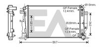 EACLIMA 31R50089 - Diámetro de salida 1 [mm]: 44<br>Calidad: Premium<br>Diámetro de entrada 1 [mm]: 35<br>Tipo radiador: Aletas refrigeración soldadas<br>Técnica conexión: Conexi�n r�pida<br>Restricción de fabricante: VALEO<br>Profundidad de red [mm]: 26<br>Longitud de red [mm]: 679<br>Ancho de red [mm]: 388<br>Material: Aluminio<br>Material: Plástico<br>