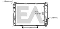 EACLIMA 31R50064 - Diámetro de salida 1 [mm]: 36<br>Calidad: Premium<br>Diámetro de entrada 1 [mm]: 36<br>Tipo radiador: Aletas refrigeración soldadas<br>Profundidad de red [mm]: 42<br>Longitud de red [mm]: 533<br>Ancho de red [mm]: 485<br>Material: Aluminio<br>Material: Plástico<br>