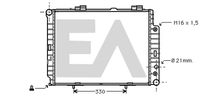 EACLIMA 31R50151 - Diámetro de salida 1 [mm]: 36<br>Calidad: ALTERNATIVO<br>Diámetro de entrada 1 [mm]: 36<br>Tipo radiador: Aletas refrigeración soldadas<br>Restricción de fabricante: AKG<br>Profundidad de red [mm]: 32<br>Longitud de red [mm]: 614<br>Ancho de red [mm]: 416<br>Material: Aluminio<br>Material: Plástico<br>