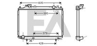 EACLIMA 31R52071 - Diámetro de salida 1 [mm]: 35<br>Diámetro de entrada 1 [mm]: 35<br>Tipo radiador: Aletas refrigeración soldadas<br>Restricción de fabricante: CALSONIC<br>Profundidad de red [mm]: 32<br>Longitud de red [mm]: 448<br>Ancho de red [mm]: 648<br>Material: Aluminio<br>Material: Plástico<br>