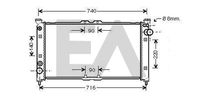 EACLIMA 31R52053 - Radiador, refrigeración del motor